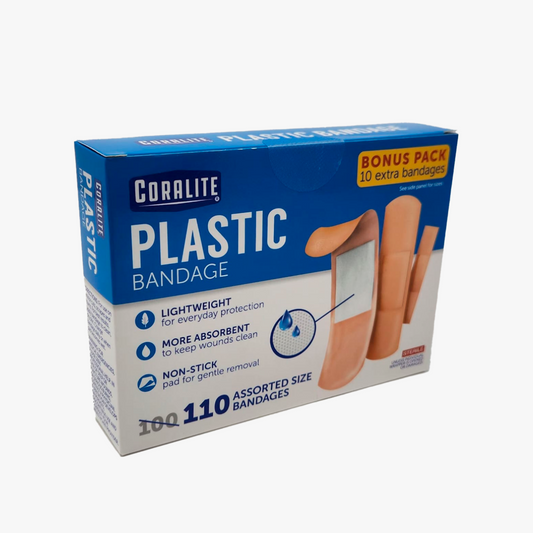 Coralite Plastic Bandage - 110 Assorted Size Bandages