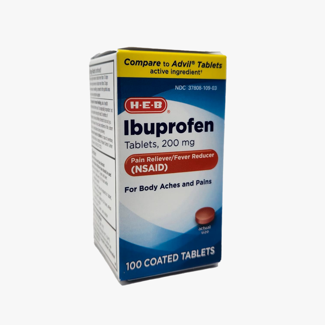 H-E-B Ibuprofen Tablets 200 mg - 100 Coated Tablets