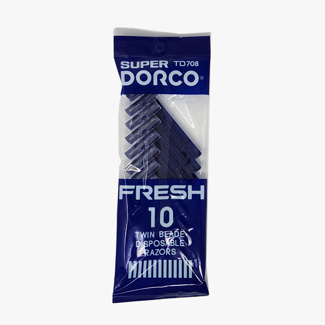 Super Dorco Fresh Razors - Paquete de 10 Navajas Descartables