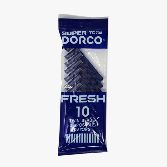 Super Dorco Fresh Razors - Paquete de 10 Navajas Descartables